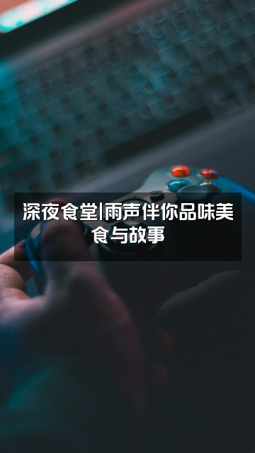抖音雨声助眠视频封面：深夜食堂｜雨声伴你品味美食与故事